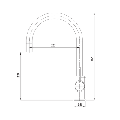 OLIVERI VENICE LEAD FREE PULL OUT GOOSE NECK KITCHEN MIXER 382MM BRUSHED NICKEL