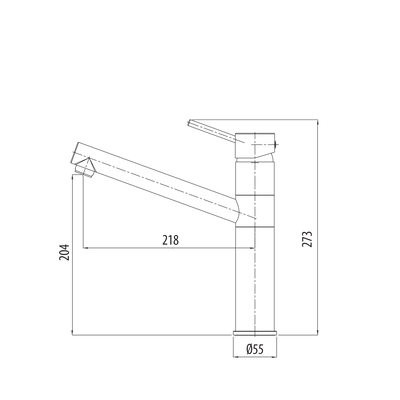 OLIVERI VENICE LEAD FREE SWIVEL KITCHEN MIXER 273MM CHROME