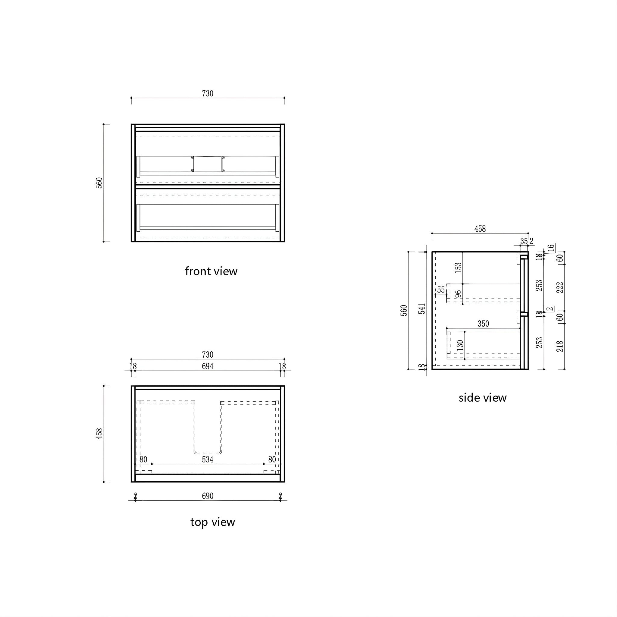 AULIC VENETTA HARVEST OAK 750MM SINGLE BOWL FRAMED WALL HUNG VANITY