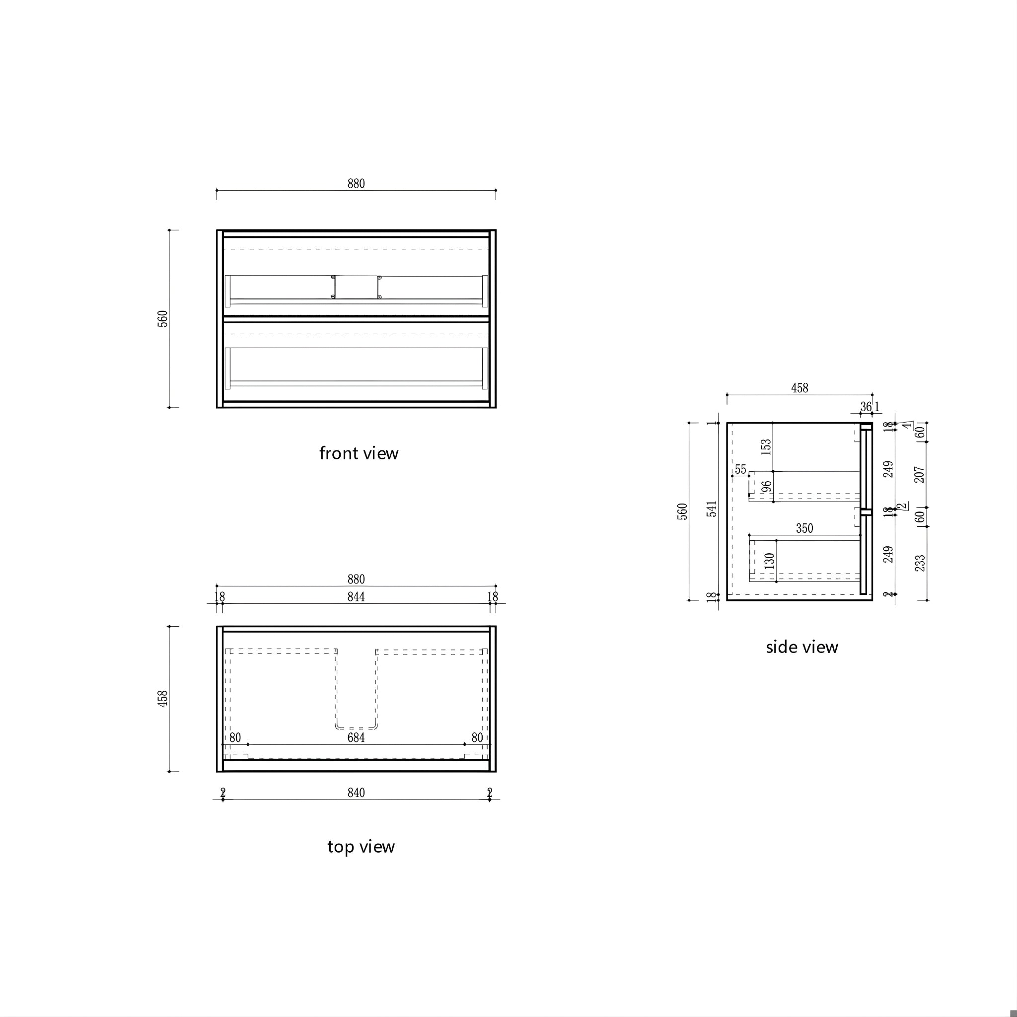 AULIC VENETTA HARVEST OAK 900MM SINGLE BOWL WALL HUNG VANITY