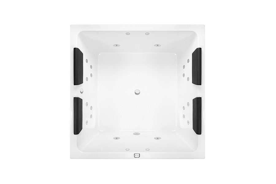 DECINA VENICE INSET CONTOUR SPA BATH GLOSS WHITE 1400MM WITH 20-JETS