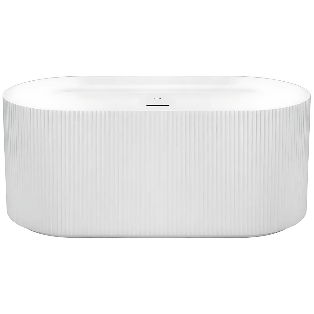 DECINA VIVA FLUTED FREESTANDING BATHTUB MATTE WHITE (AVAILABLE IN 1500MM AND 1700MM)