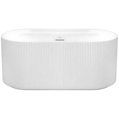 DECINA VIVA FLUTED FREESTANDING BATHTUB MATTE WHITE (AVAILABLE IN 1500MM AND 1700MM)