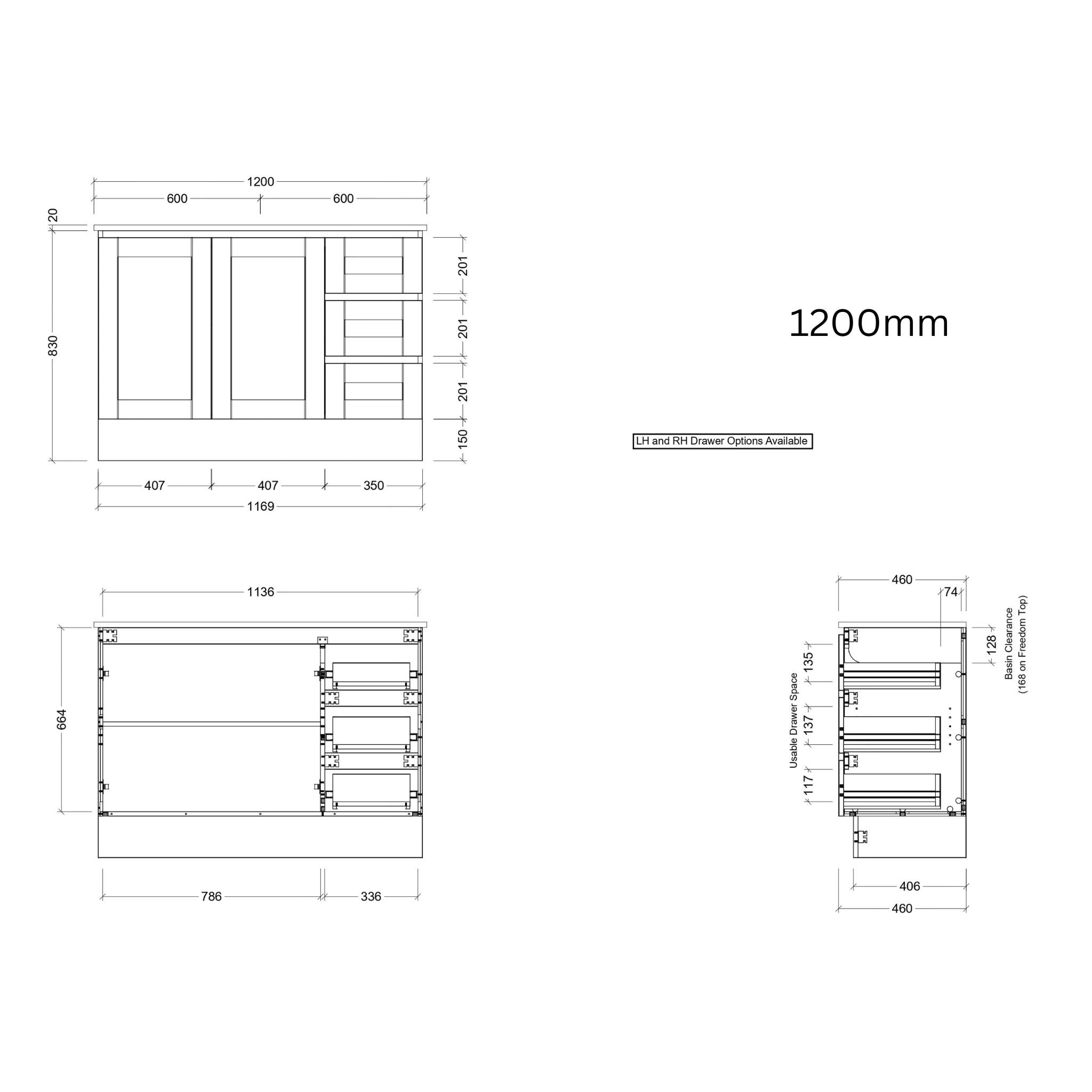TIMBERLINE VICTORIA CUSTOM FLOOR STANDING VANITY (ALL SIZING)
