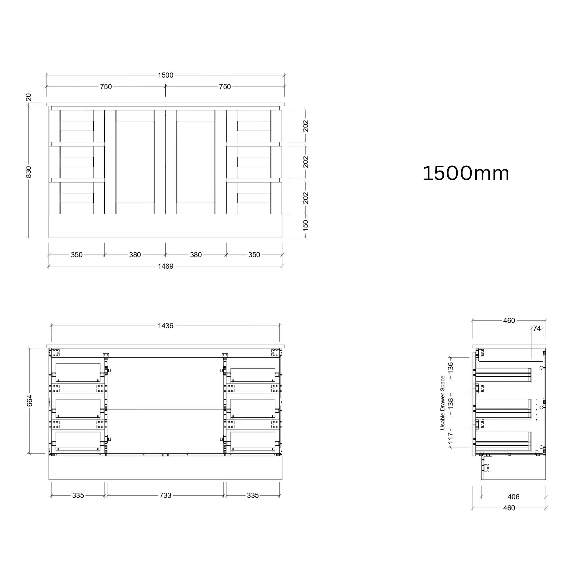 TIMBERLINE VICTORIA CUSTOM FLOOR STANDING VANITY (ALL SIZING)