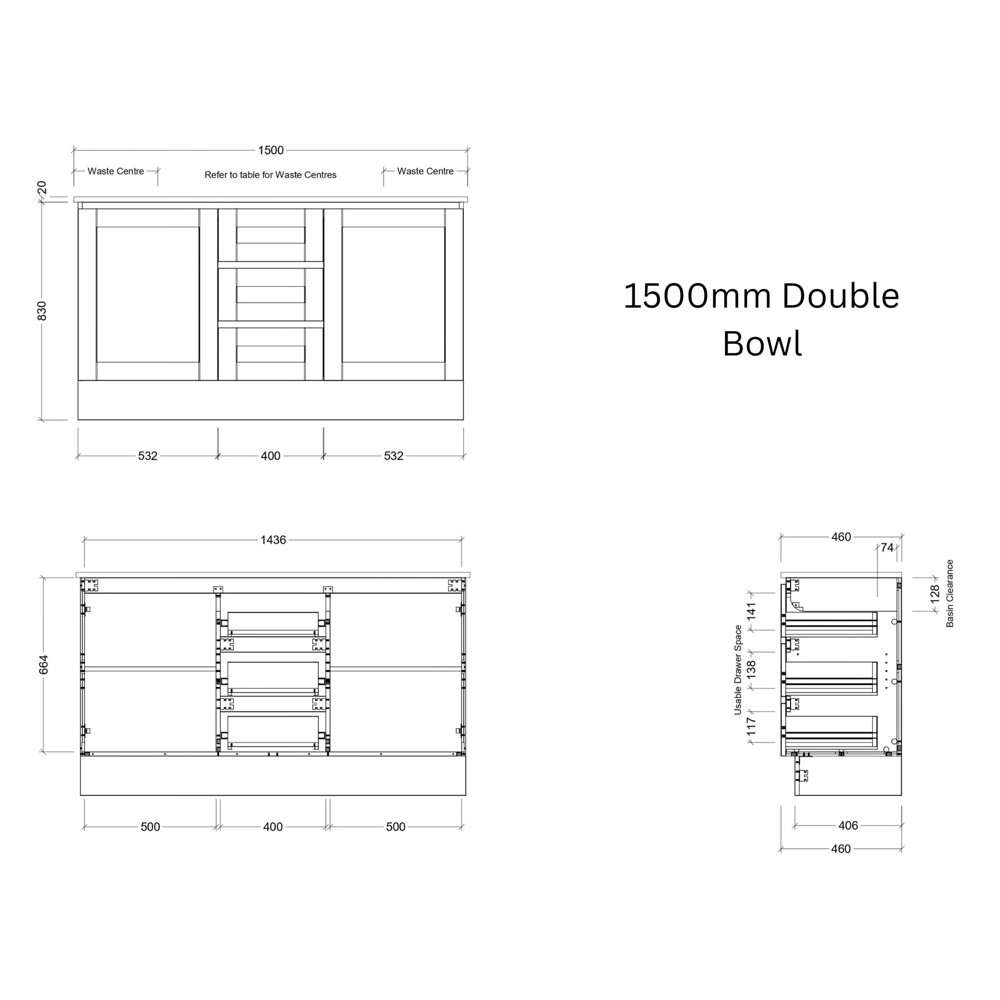TIMBERLINE VICTORIA CUSTOM FLOOR STANDING VANITY (ALL SIZING)