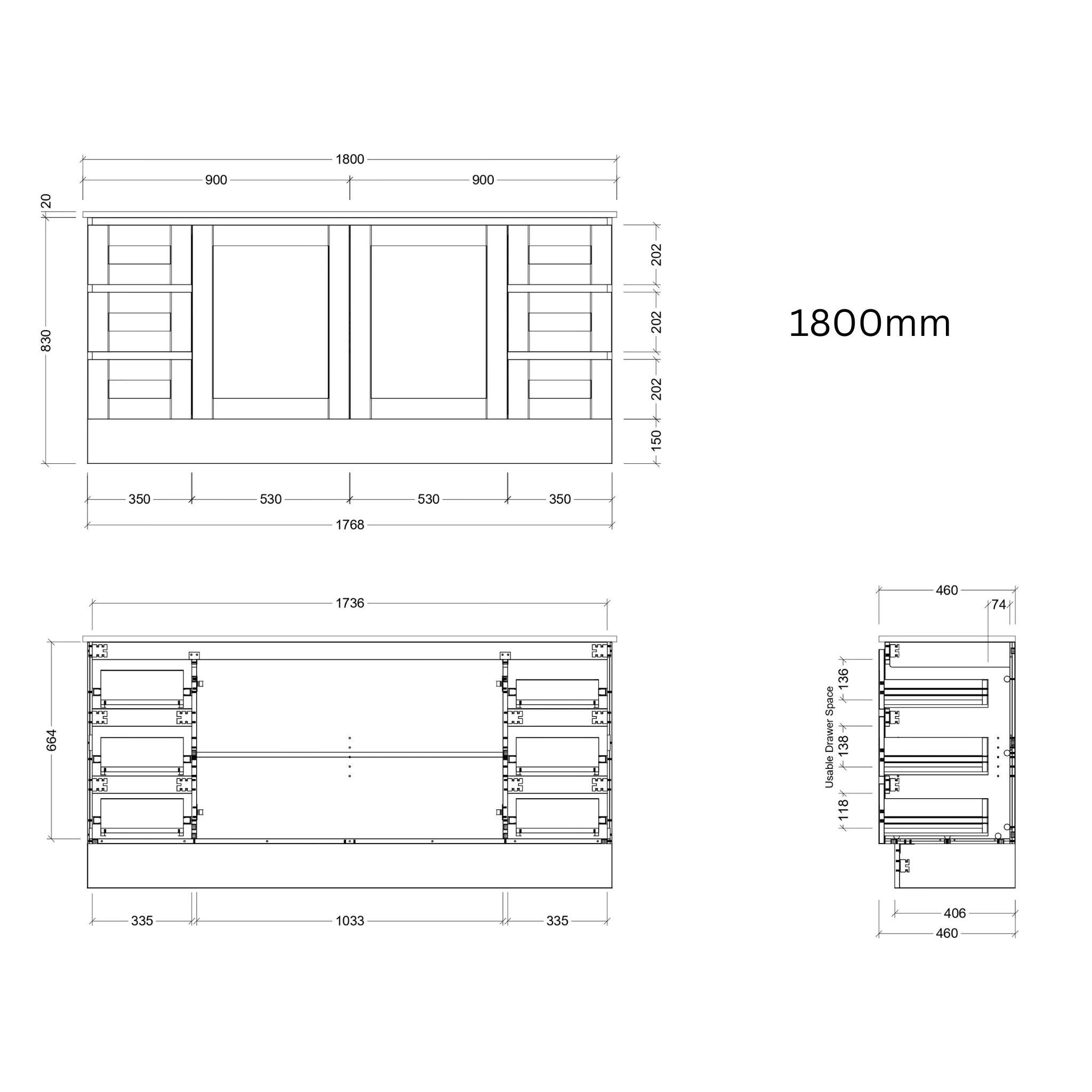 TIMBERLINE VICTORIA CUSTOM FLOOR STANDING VANITY (ALL SIZING)