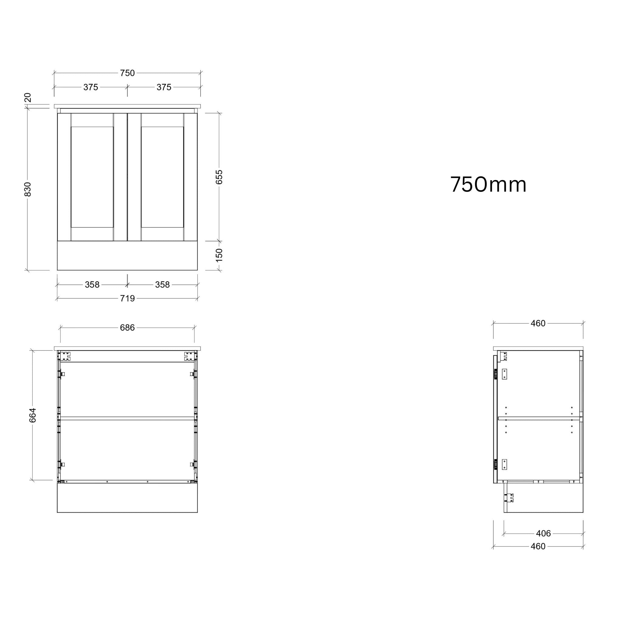 TIMBERLINE VICTORIA CUSTOM FLOOR STANDING VANITY (ALL SIZING)