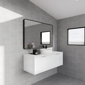 RIVA VIENNA MATTE WHITE 1200MM SINGLE BOWL WALL HUNG VANITY