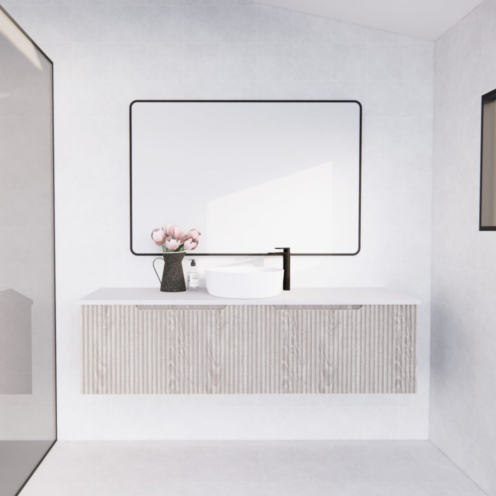 RIVA VIENNA WHITE OAK 1500MM SINGLE BOWL WALL HUNG VANITY