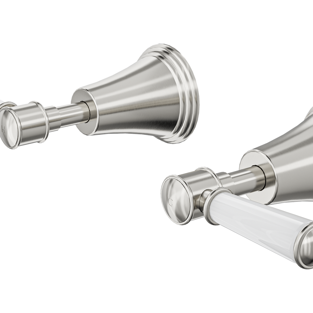 LINSOL VINTAGE LEVER HANDLE WALL TOP ASSEMBLIES BRUSHED NICKEL