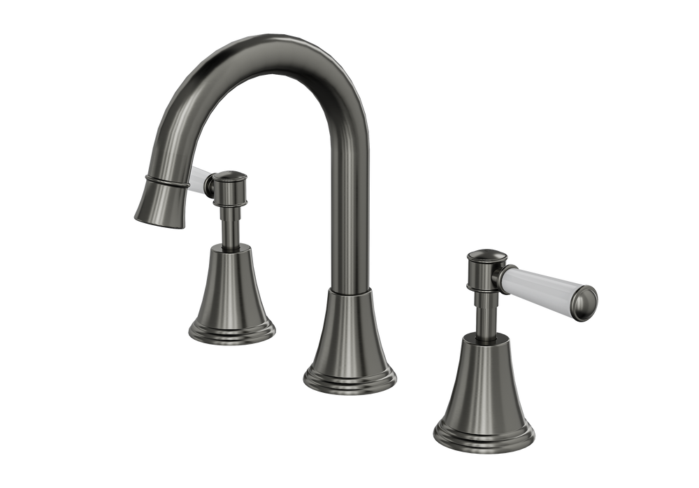 LINSOL VINTAGE LEVER HANDLE BASIN SET GUN METAL
