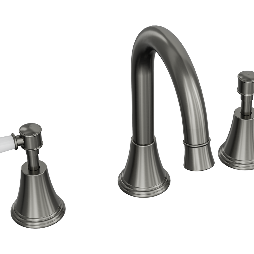 LINSOL VINTAGE LEVER HANDLE BASIN SET GUN METAL