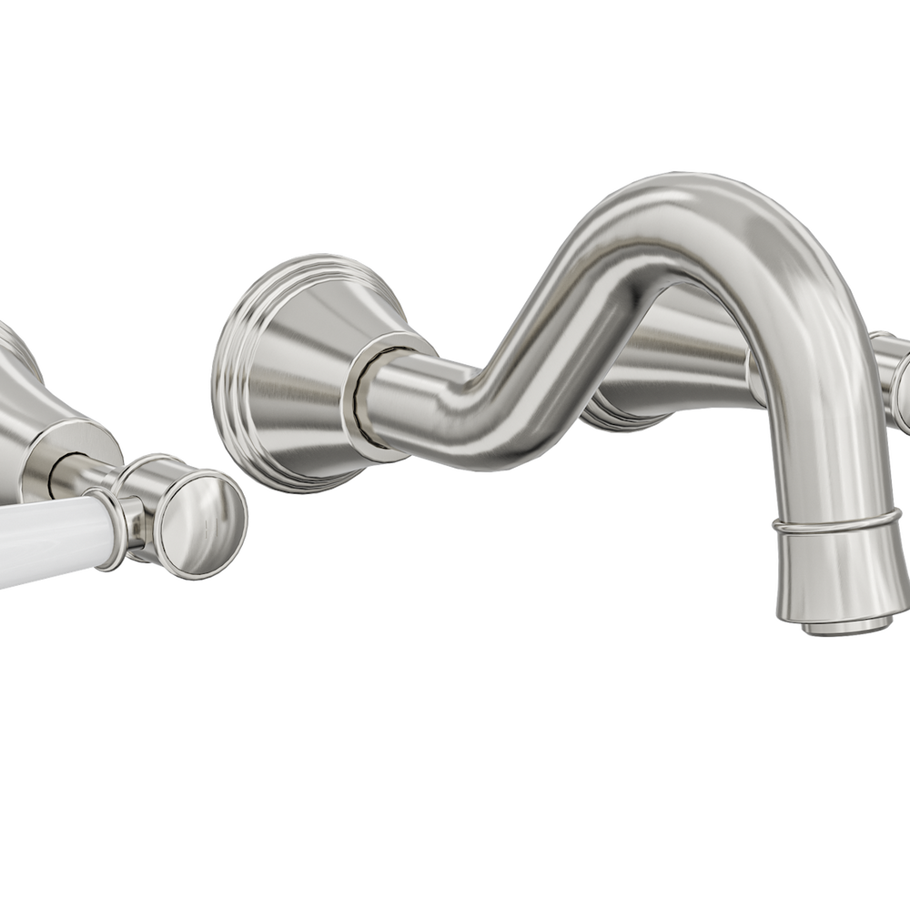 LINSOL VINTAGE LEVER HANDLE BATH SET BRUSHED NICKEL