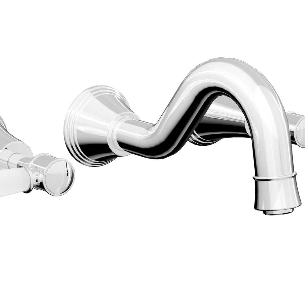 LINSOL VINTAGE LEVER HANDLE BATH SET CHROME