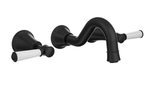 LINSOL VINTAGE LEVER HANDLE BATH SET MATTE BLACK