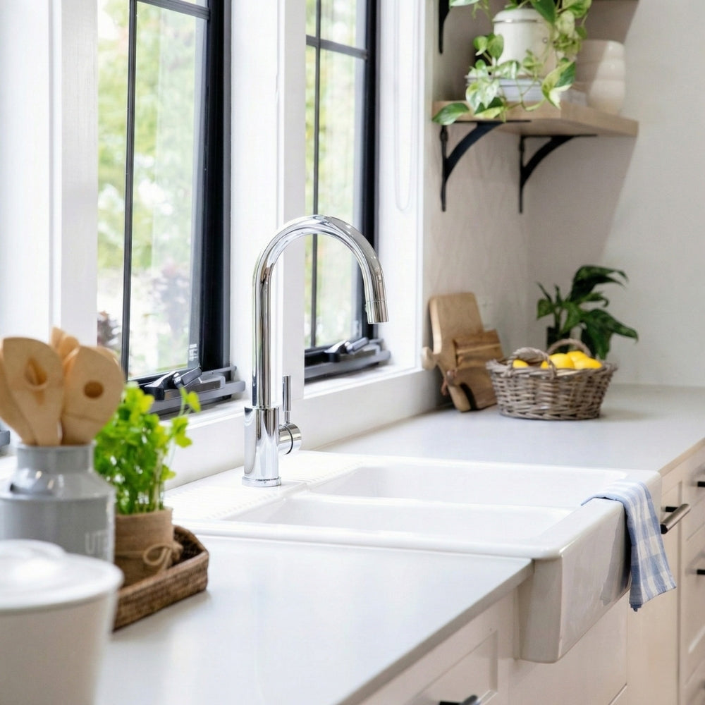 PHOENIX VIVID BASIN MIXER 120MM GOOSENECK CHROME