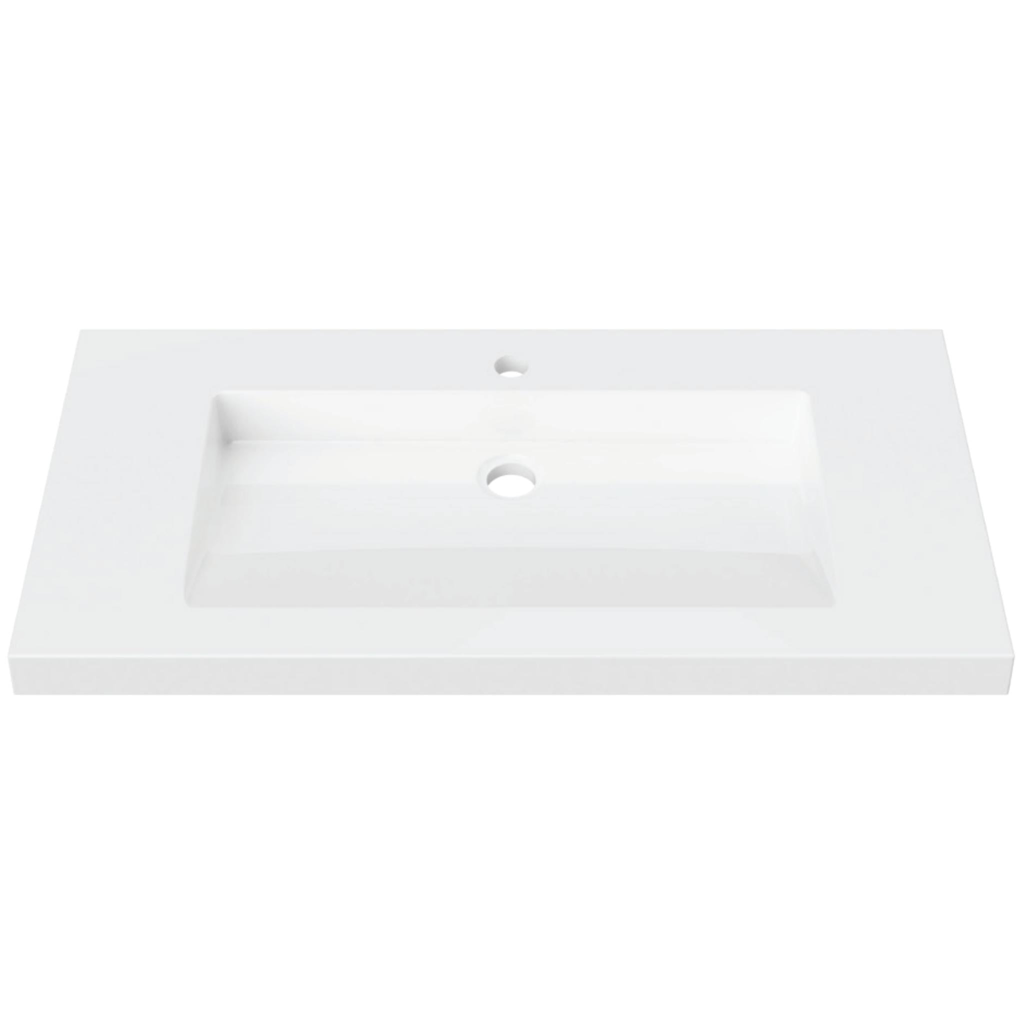 DUROCLASS VOGUE MAJOR GLOSS WHITE SINGLE BOWL UNDERMOUNT VANITY TOP (AVAILABLE IN 900MM AND 1200MM)