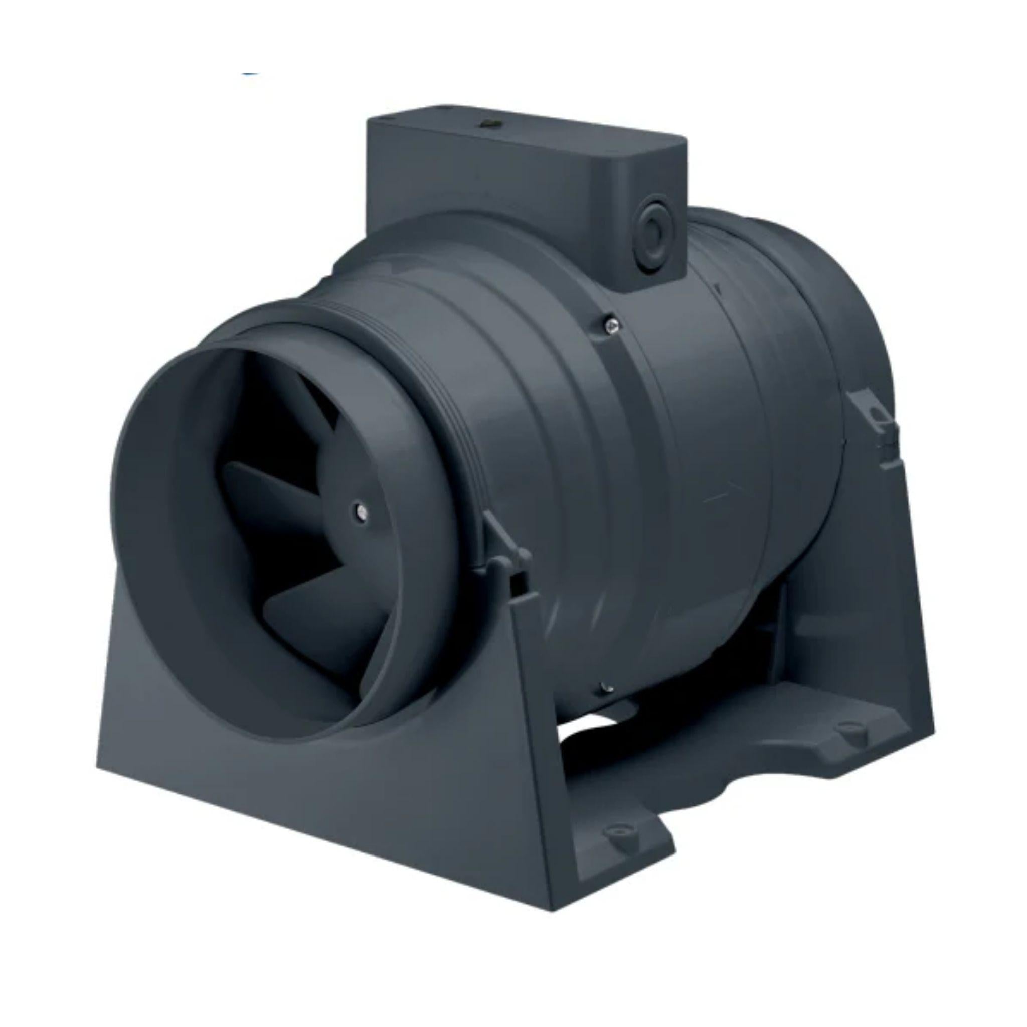 VENTAIR MIXFLOW PREMIUM HIGH POWERED INLINE EXHAUST FAN BLACK (AVAILABLE IN 100MM, 150MM AND 200MM)
