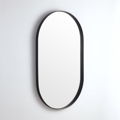 VITO VETRA OVAL ALUMINUM FRAMED MIRROR MATTE BLACK 450X900MM
