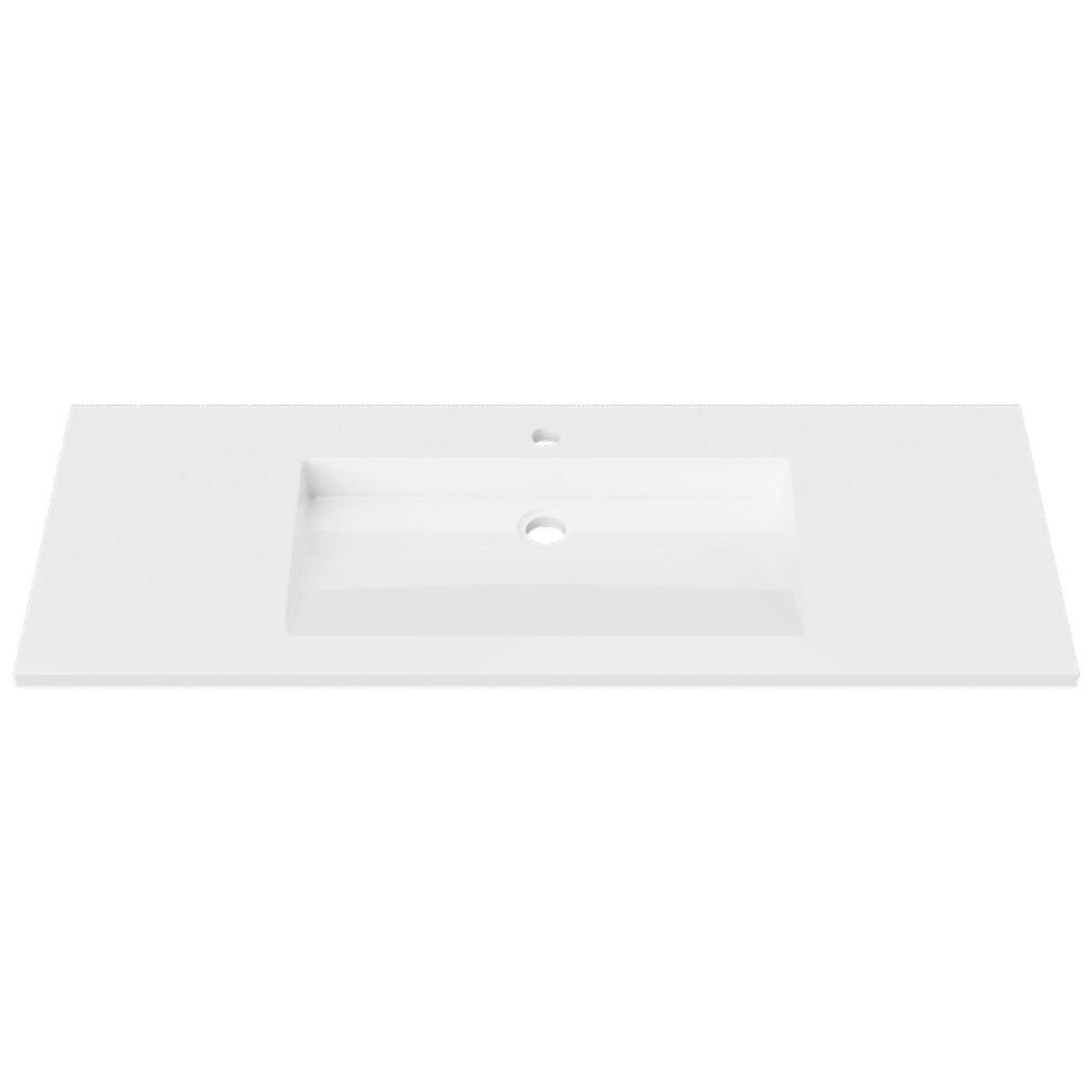 DUROCLASS VOGUE GLOSS WHITE SINGLE BOWL UNDERMOUNT VANITY TOP (AVAILABLE IN 900MM AND 1200MM)