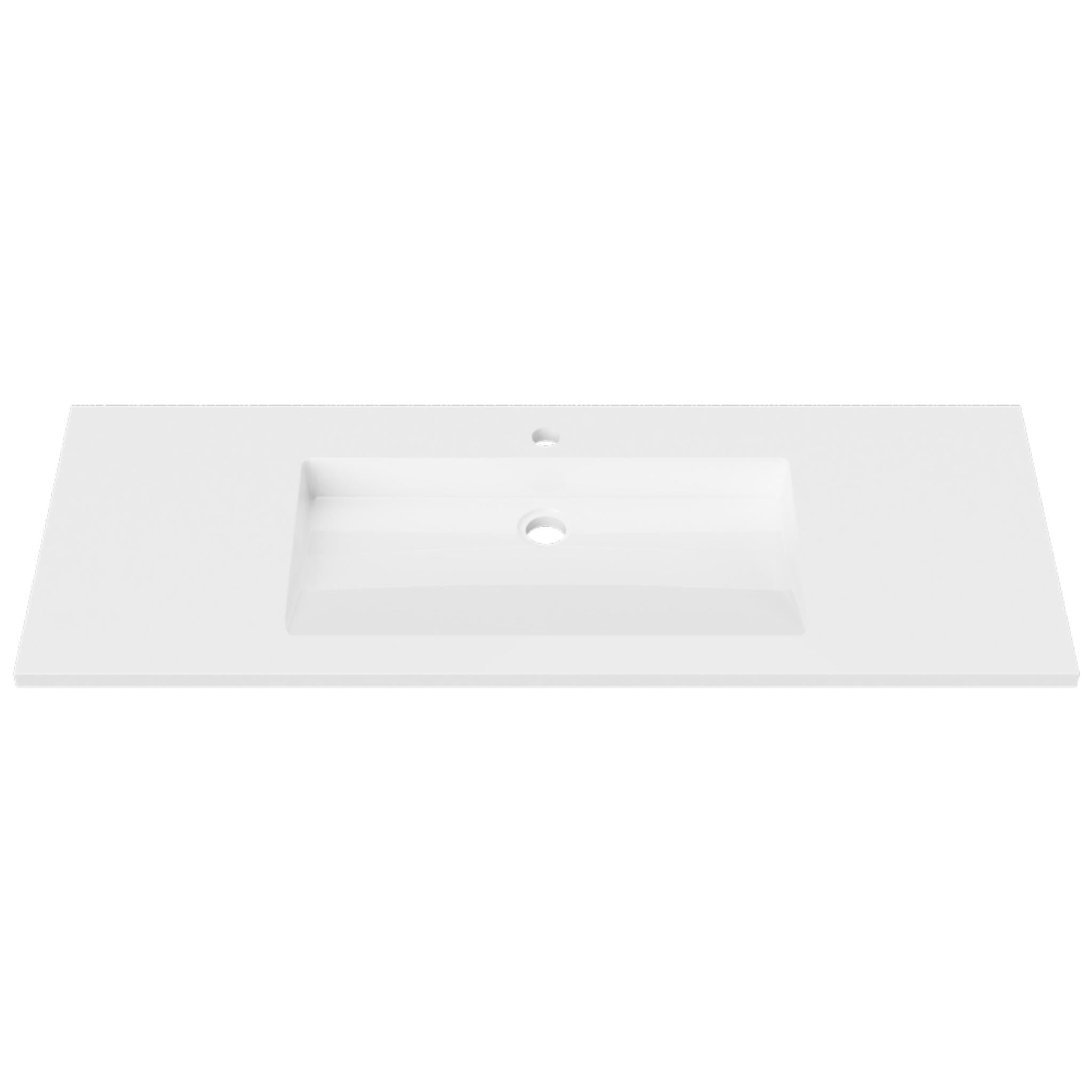 DUROCLASS VOGUE GLOSS WHITE SINGLE BOWL UNDERMOUNT VANITY TOP (AVAILABLE IN 900MM AND 1200MM)