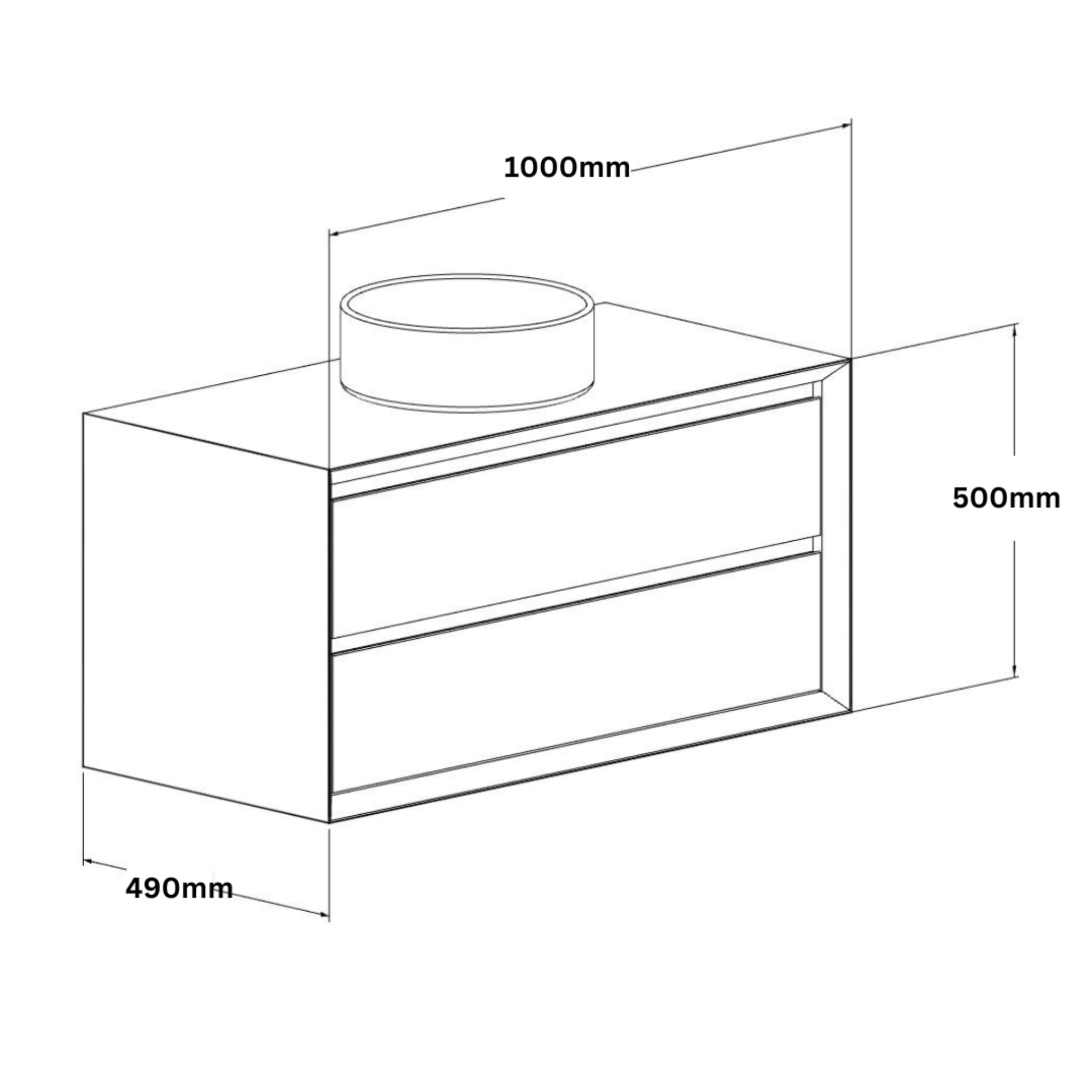 JR BESPOKE VONU SOLID TIMBER CUSTOM WALL HUNG VANITY (ALL SIZING)