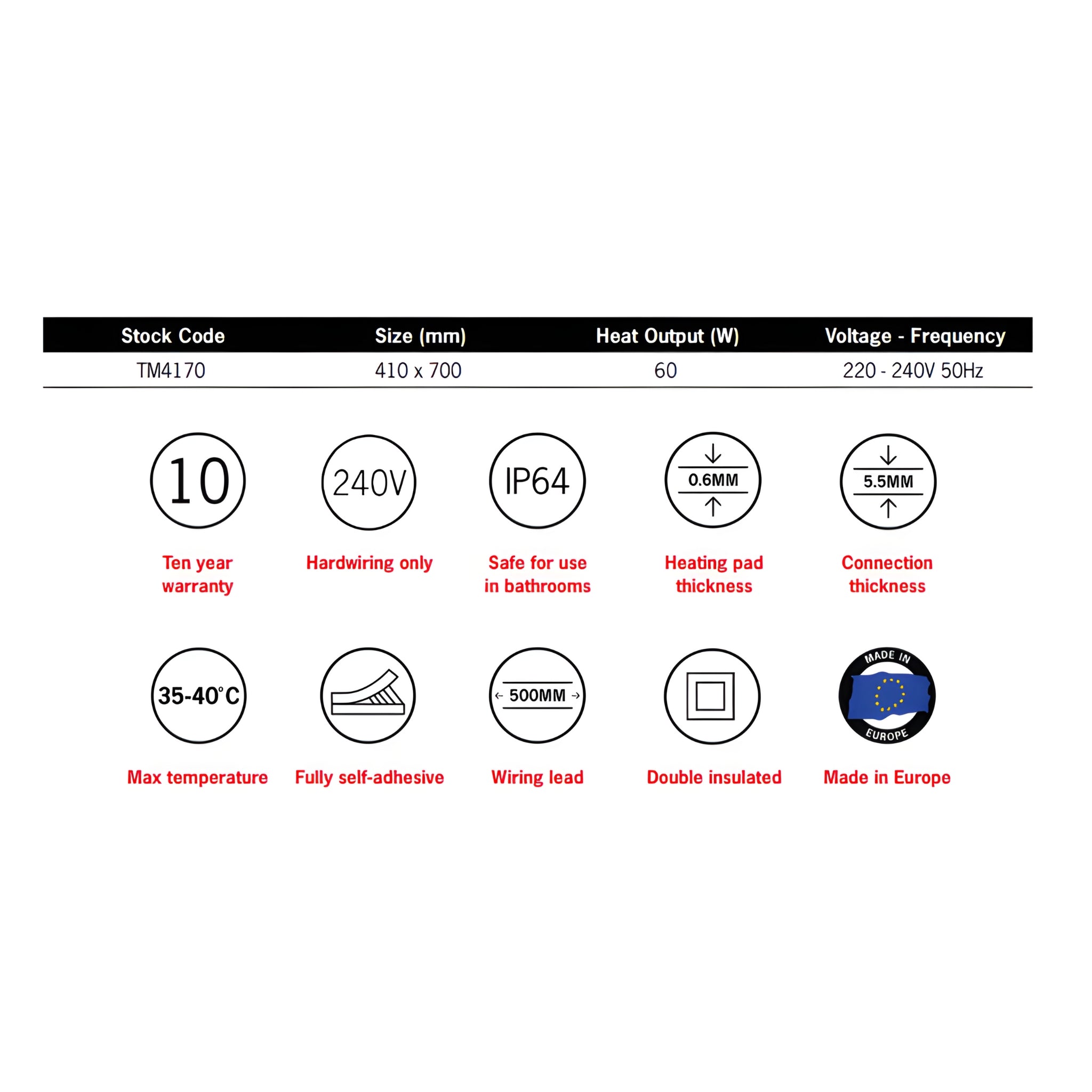 THERMOGROUP FLAT PILL VERTICAL HEATED SINGLE TOWEL RAIL BRUSHED NICKEL 900MM