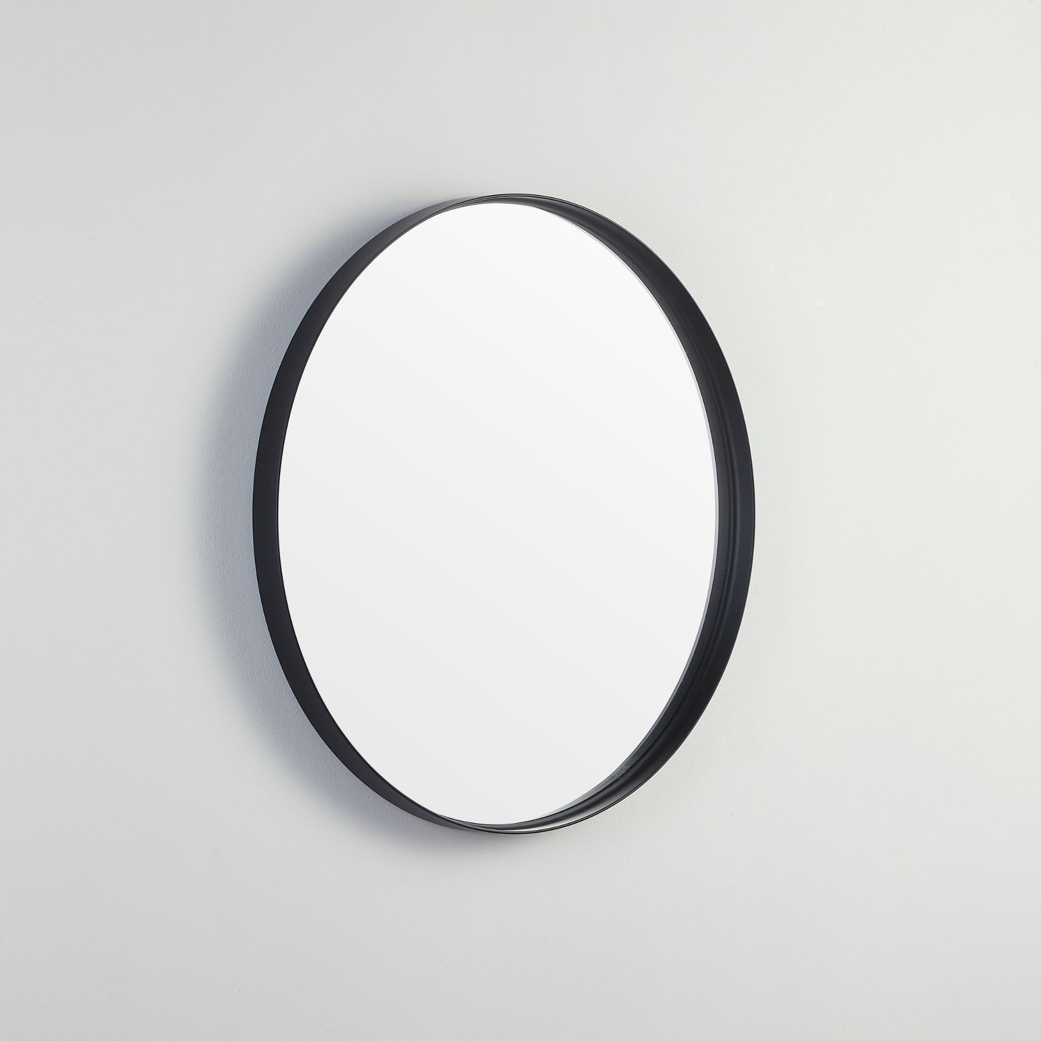 VITO VETRA ROUND ALUMINUM FRAMED MIRROR MATTE BLACK 700X700MM