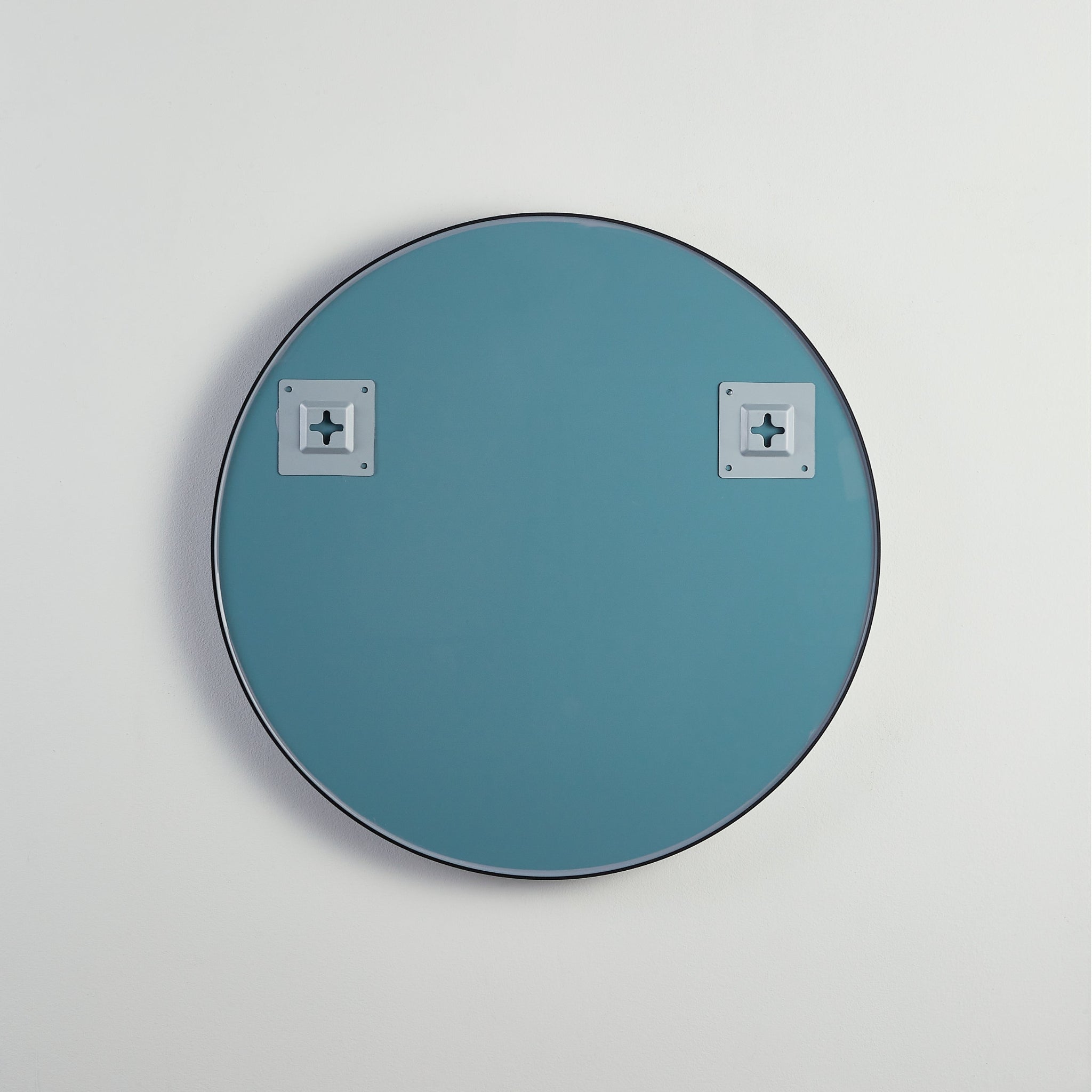 VITO VETRA ROUND ALUMINUM FRAMED MIRROR MATTE BLACK 700X700MM