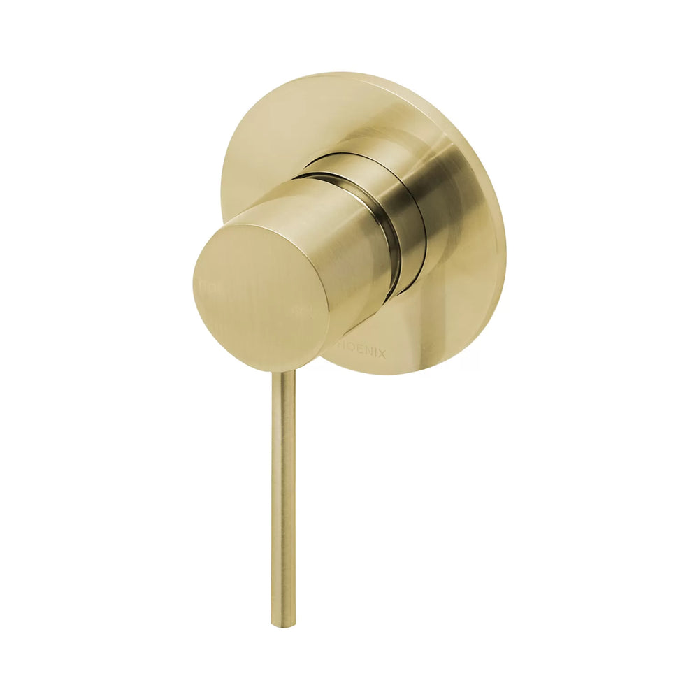 PHOENIX VIVID SLIMLINE SWITCHMIX LEAD FREE WALL AND SHOWER MIXER BRUSHED GOLD
