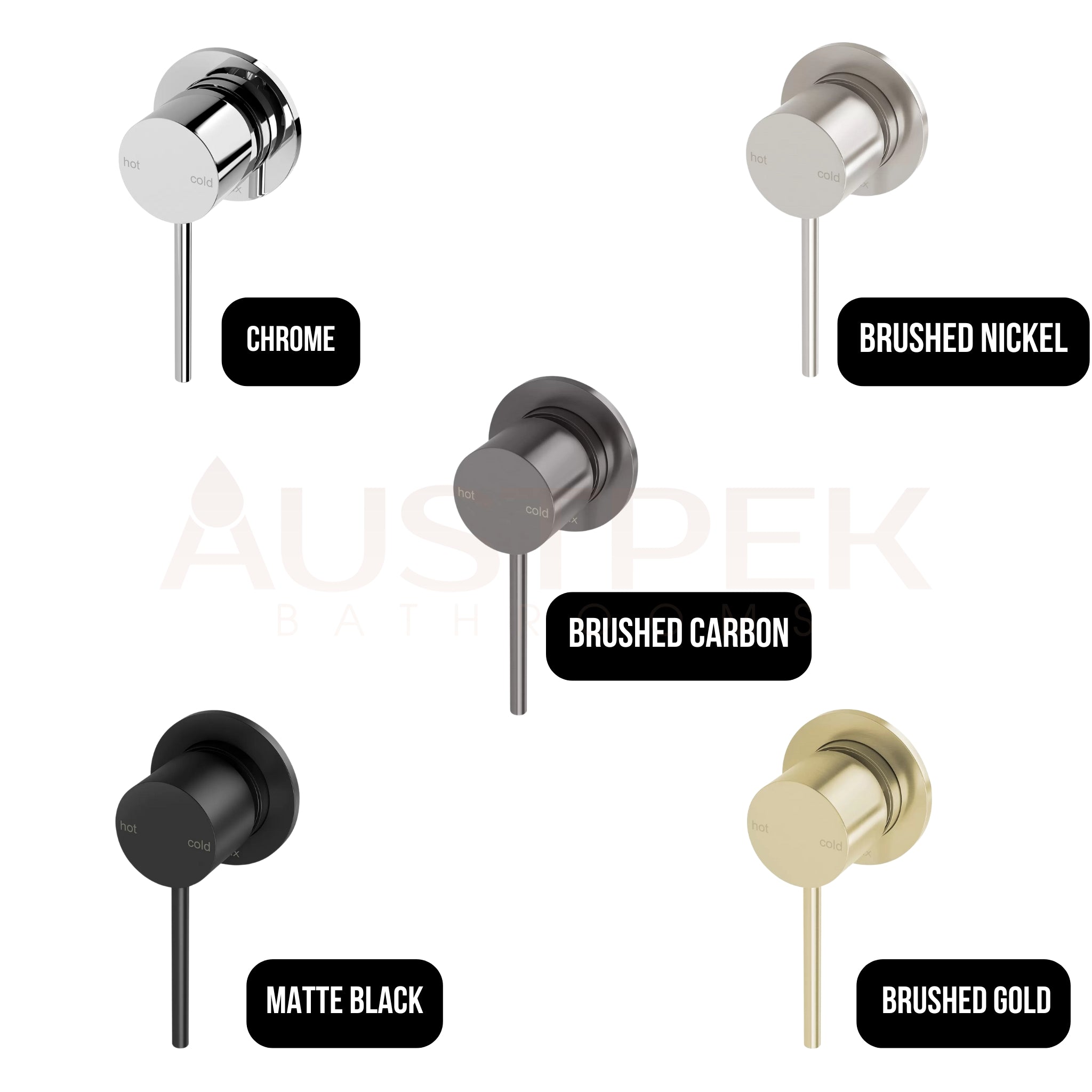 PHOENIX VIVID SLIMLINE SWITCHMIX LEAD FREE SHOWER AND WALL MIXER 60MM BACKPLATE BRUSHED GOLD