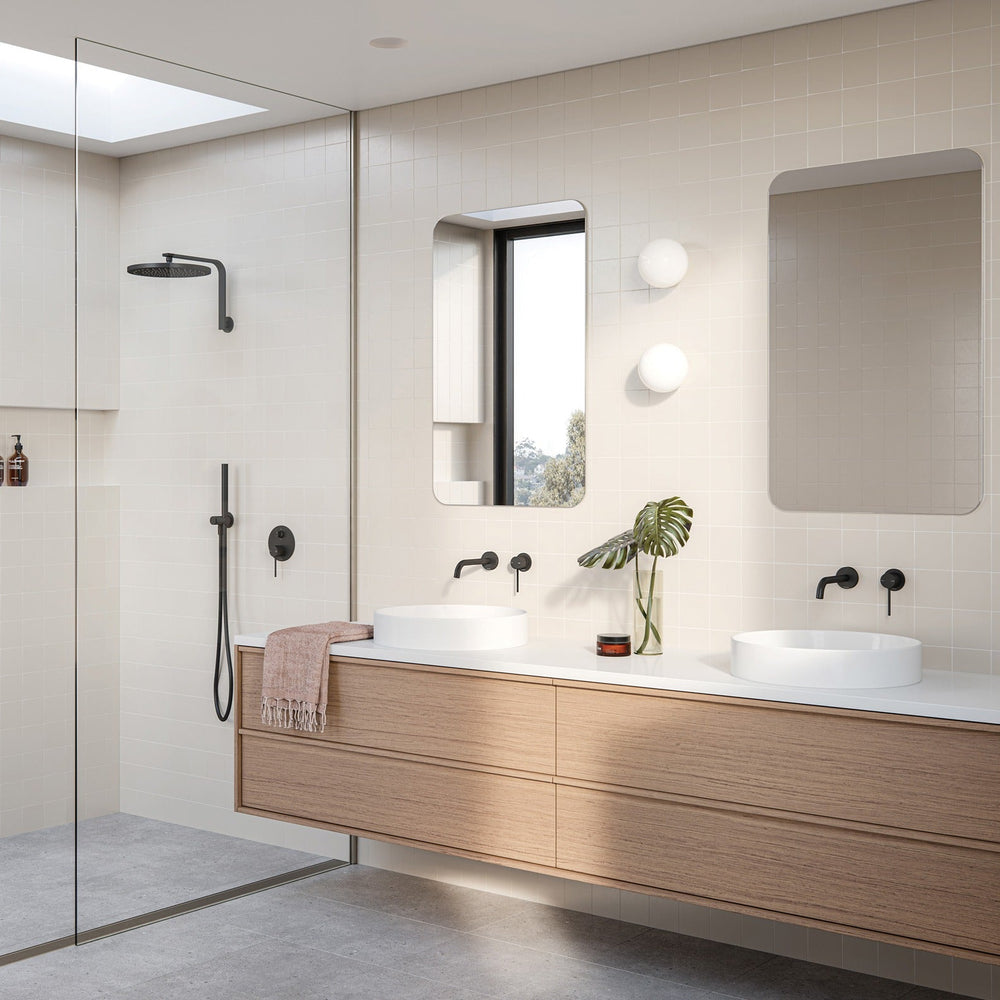 PHOENIX VIVID SLIMLINE SWITCHMIX LEAD FREE SHOWER AND WALL MIXER 60MM BACKPLATE MATTE BLACK