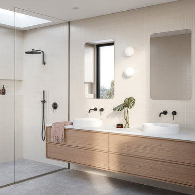 PHOENIX VIVID SLIMLINE SWITCHMIX LEAD FREE SHOWER AND WALL MIXER 60MM BACKPLATE MATTE BLACK