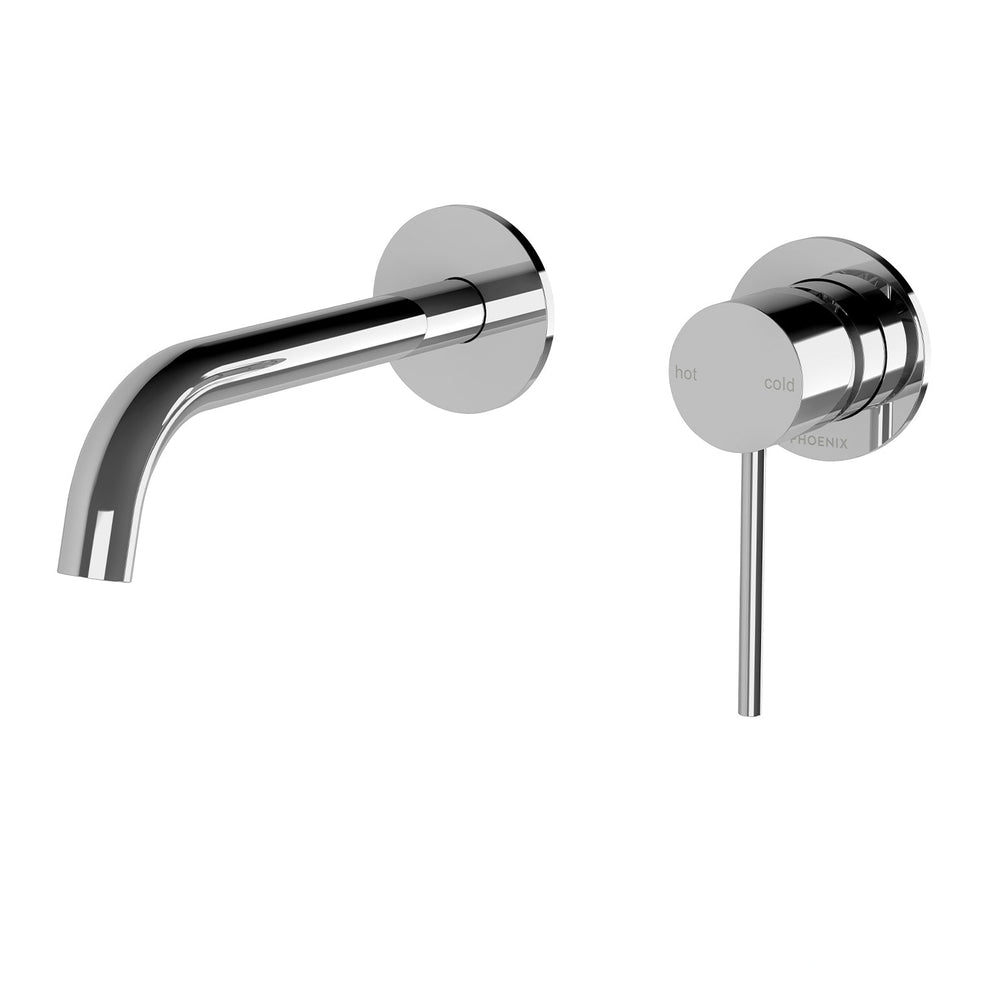 PHOENIX VIVID SLIMLINE SWITCHMIX WALL BASIN / BATH MIXER SET CHROME