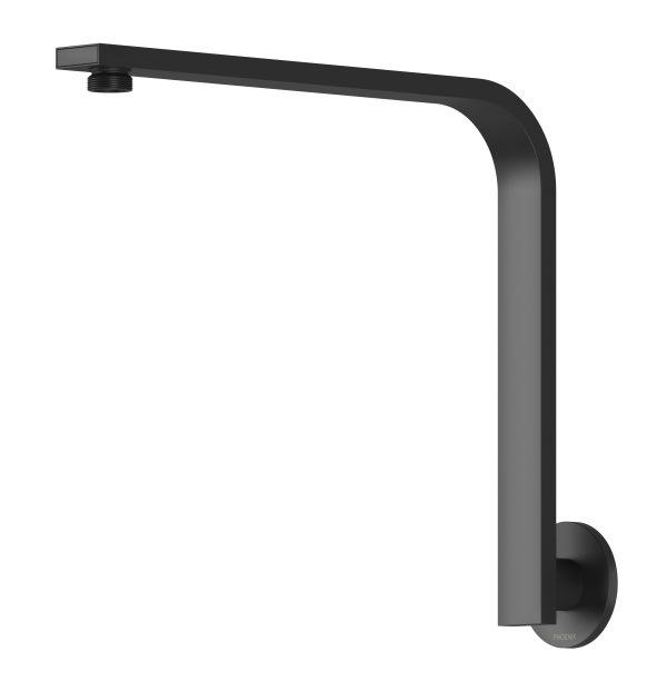 PHOENIX VIVID SLIMLINE HIGH-RISE SHOWER ARM ROUND PLATE 300MM MATTE BLACK