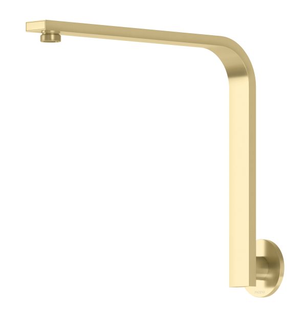 PHOENIX VIVID SLIMLINE HIGH-RISE SHOWER ARM ROUND PLATE 300MM BRUSHED GOLD