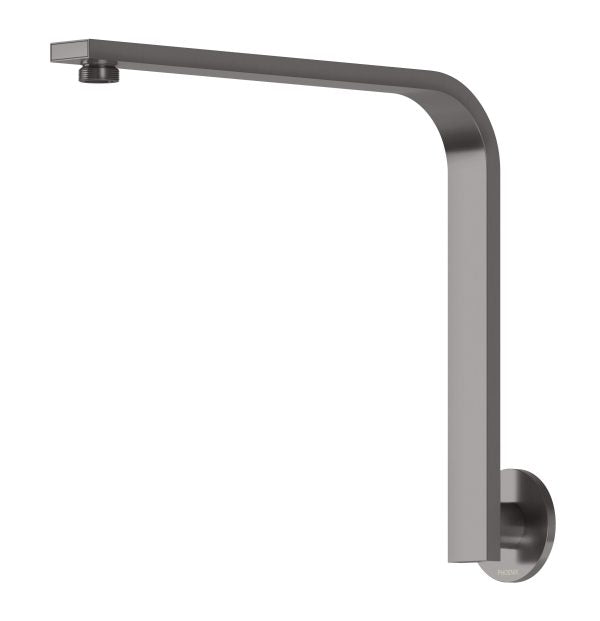 PHOENIX VIVID SLIMLINE HIGH-RISE SHOWER ARM ROUND PLATE 300MM BRUSHED CARBON