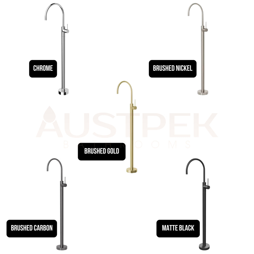 PHOENIX VIVID SLIMLINE FLOOR MOUNTED BATH MIXER BRUSHED NICKEL