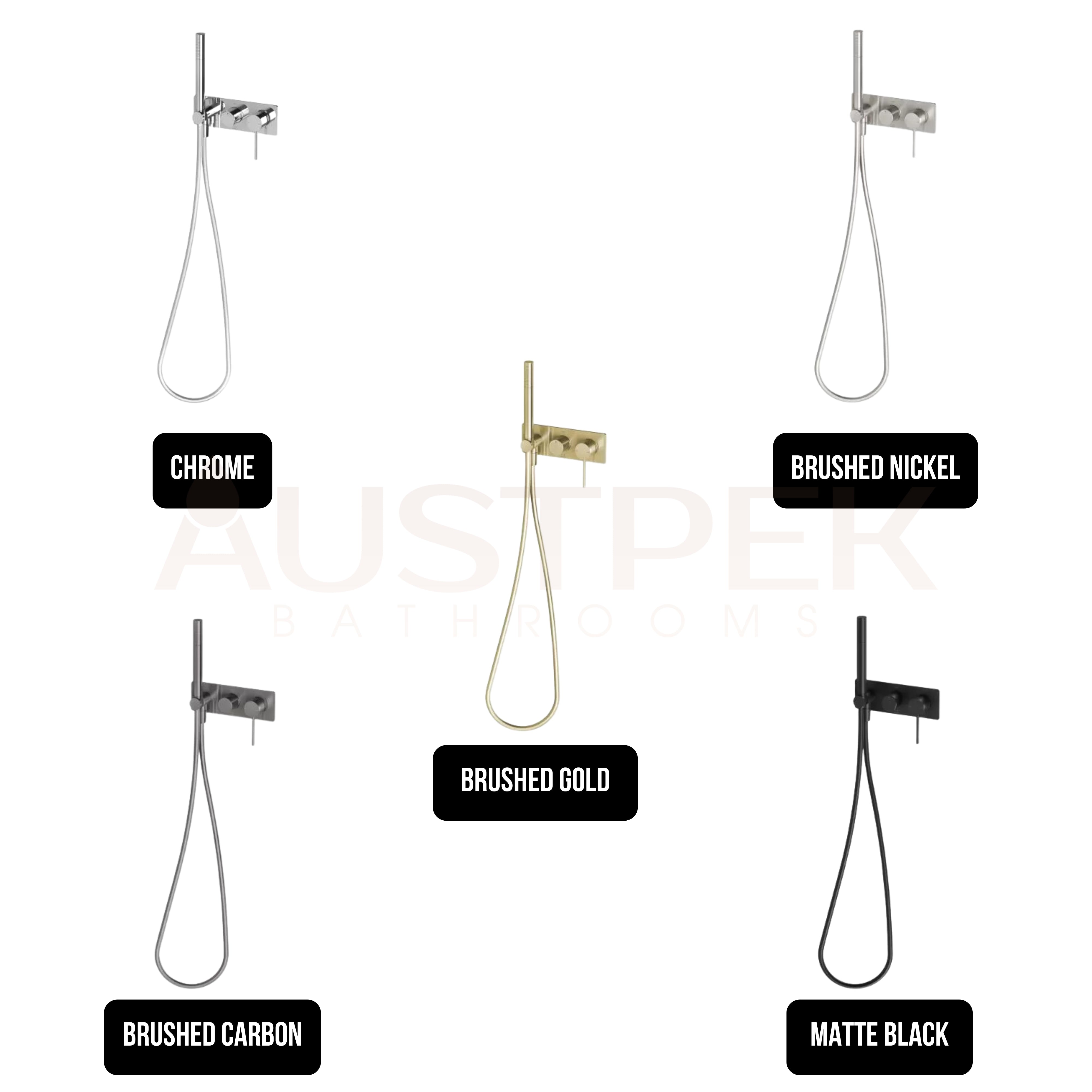 PHOENIX VIVID SLIMLINE WALL SHOWER SYSTEM MATTE BLACK