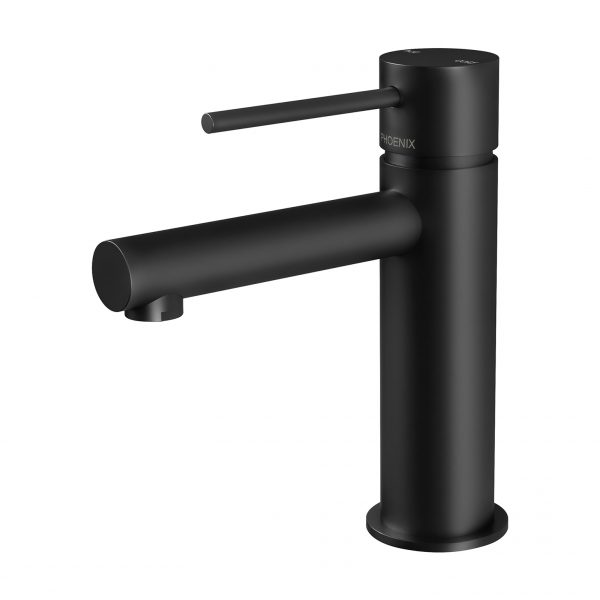 PHOENIX VIVID SLIMLINE LEAD FREE BASIN MIXER 166MM MATTE BLACK
