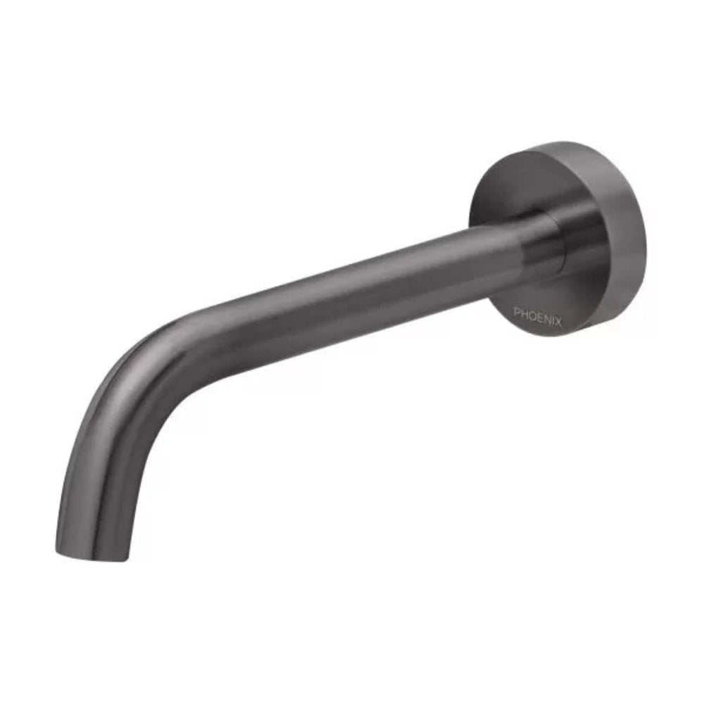 PHOENIX VIVID SLIMLINE LEAD FREE WALL BATH OUTLET 180MM BRUSHED CARBON
