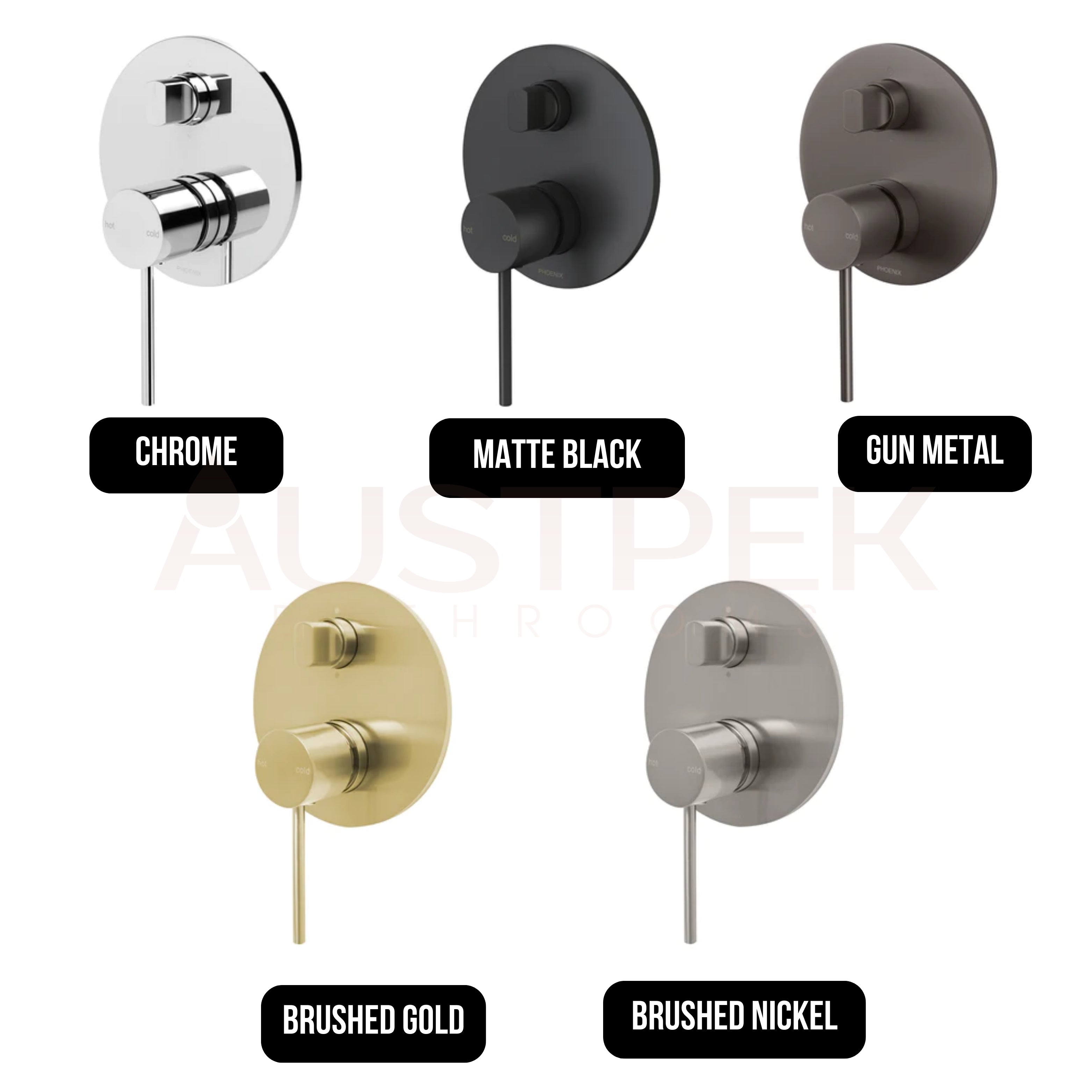 PHOENIX VIVID SLIMLINE SHOWER/BATH DIVERTER MIXER CHROME