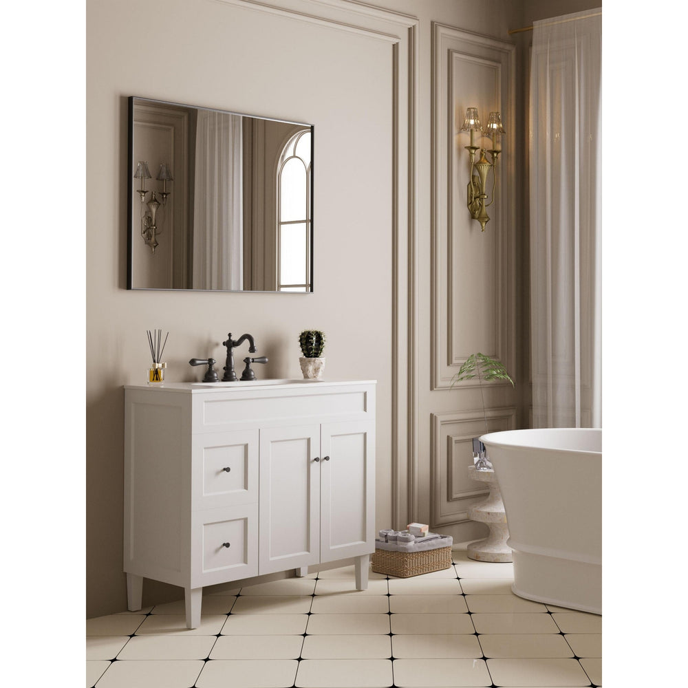 VITO VETRA RECTANGULAR ALUMINUM FRAMED MIRROR MATTE BLACK 600X750MM