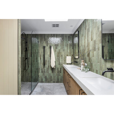 THERMOGROUP ROUND VERTICAL HEATED SINGLE TOWEL RAIL MATTE BLACK 900MM