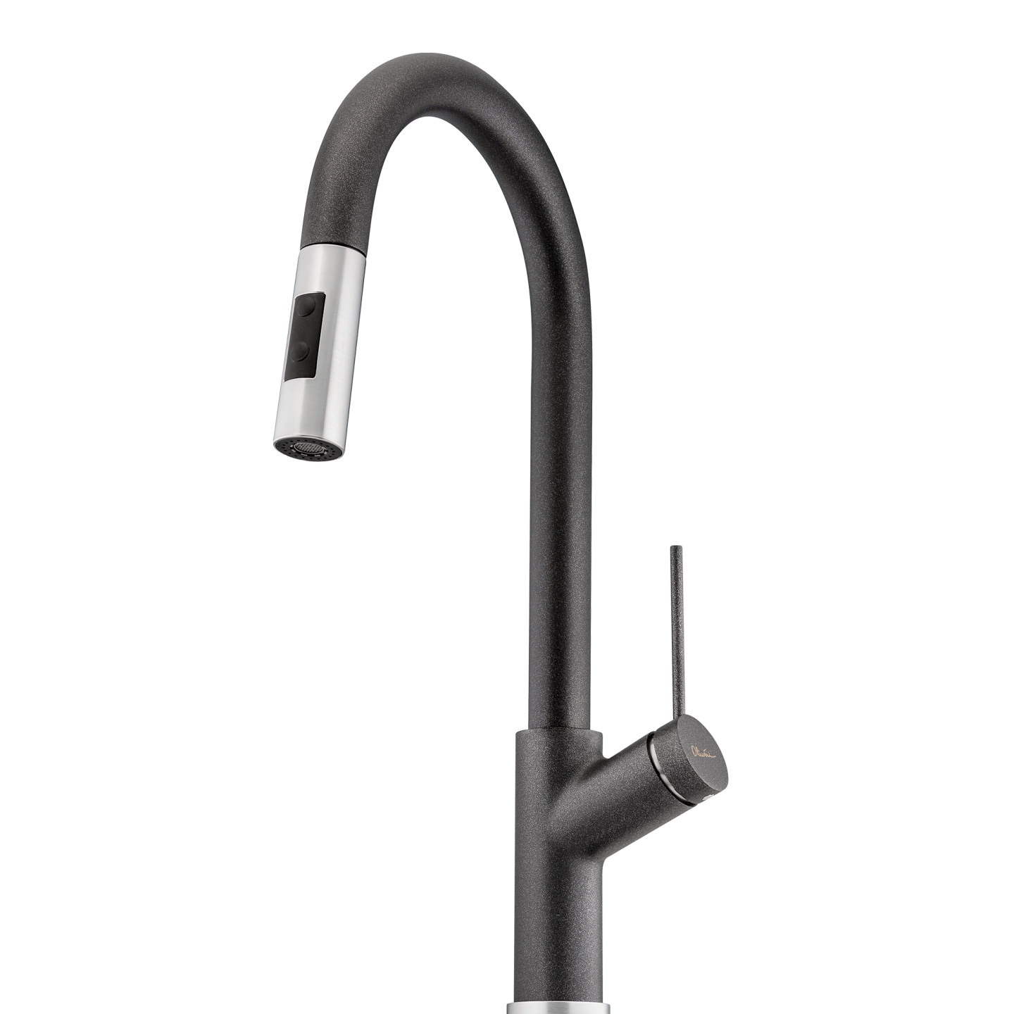 OLIVERI VILO PULL OUT SPRAY KITCHEN MIXER 440MM BLACK GRANITE