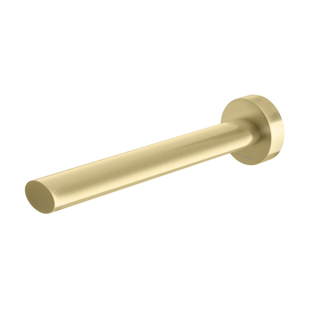 PHOENIX VIVID SLIMLINE WALL BATH OUTLET 180MM BRUSHED GOLD