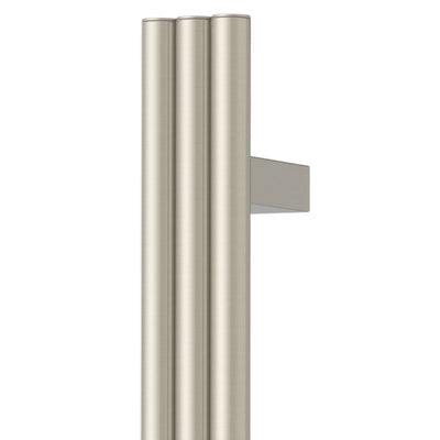 THERMOGROUP TRIPLE TUBE VERTICAL SINGLE HEATED TOWEL RAIL BRUSHED NICKEL 900MM