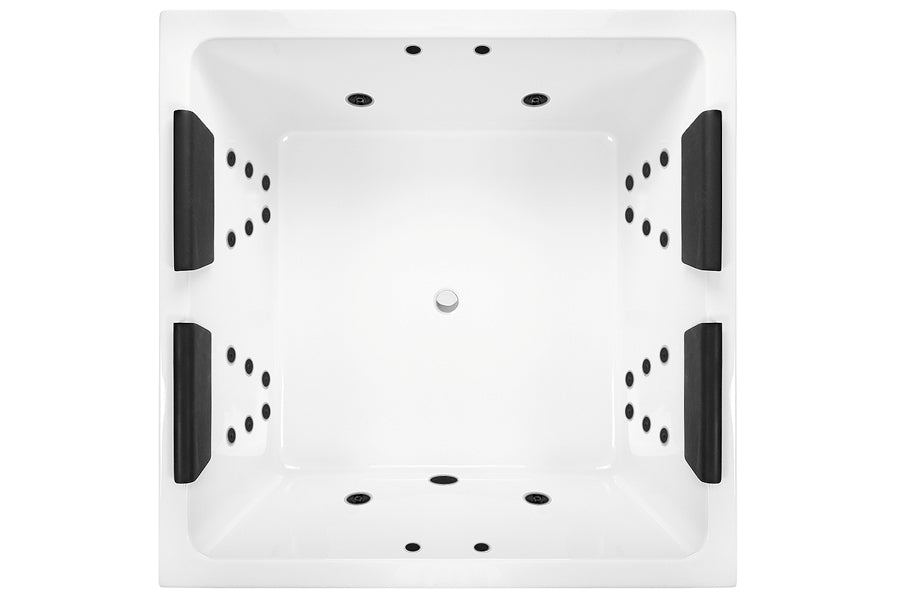 DECINA VENICE INSET DOLCE VITA SPA BATH GLOSS WHITE 1400MM WITH 28-JETS