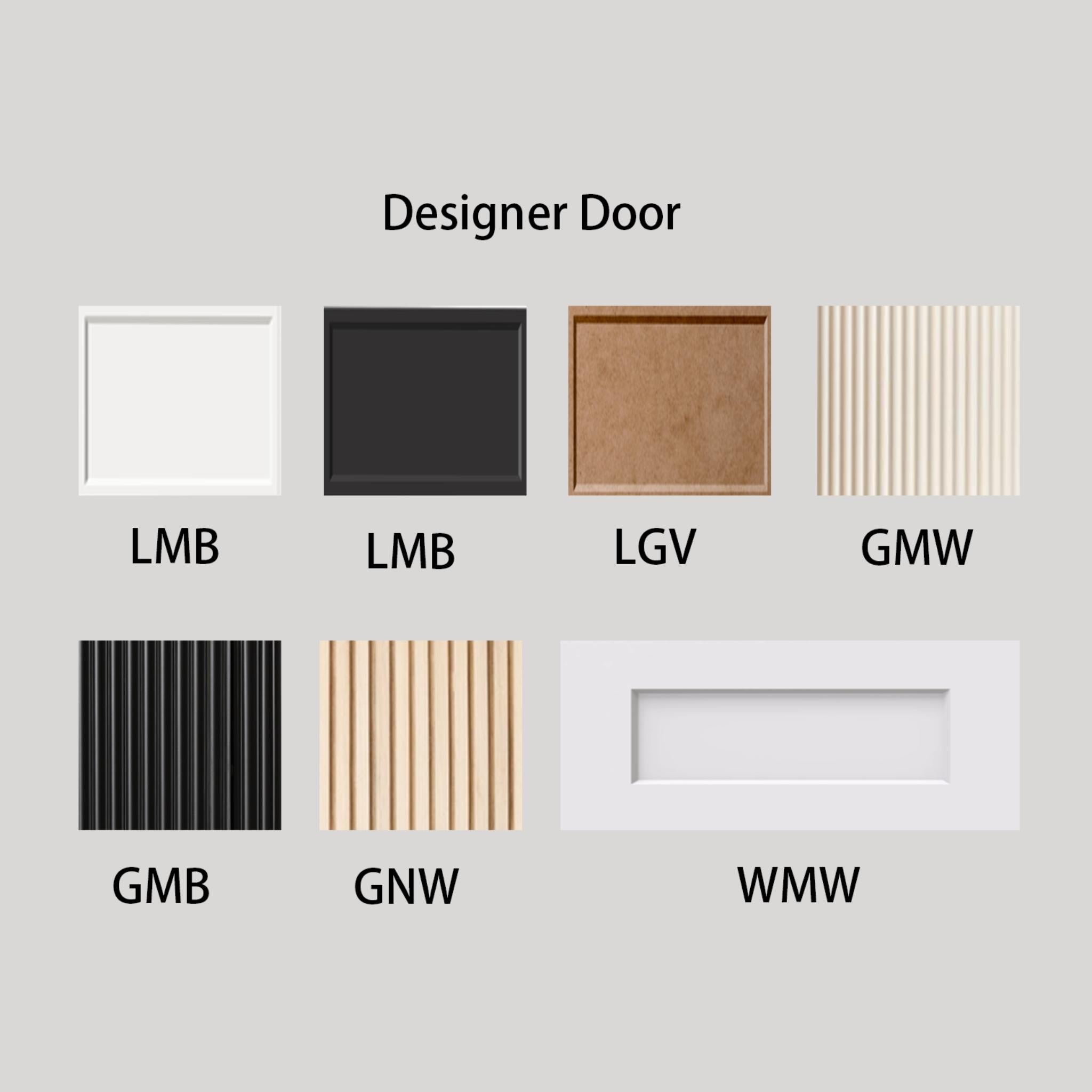 VITO CUSTOM PANTRY FINGER-PULL DOUBLE DOOR FLOOR STANDING TALL KITCHEN CABINET 800MM